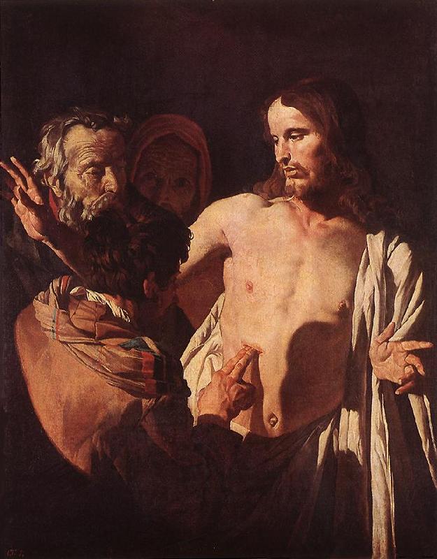 HONTHORST, Gerrit van The Incredulity of St Thomas sdg Germany oil painting art